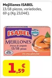 MEJILLONES ESCABECHE 13/18 ISABEL 69 G