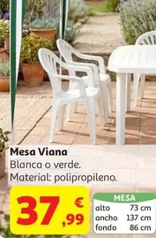 MESA PP BLANCO 137*86*73 CM MOD. VIANA
