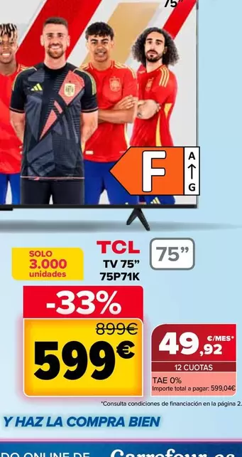 TCL - TV 75\75P71K
