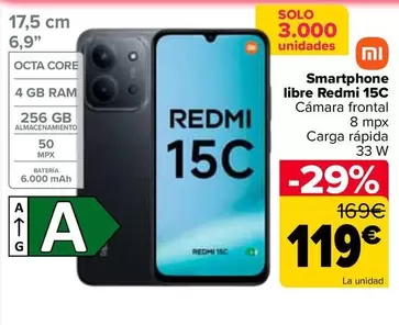 Xiaomi - Smartphone Libre Redmi 15C