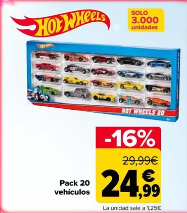 Hot Wheels - Pack 20 Vehículos