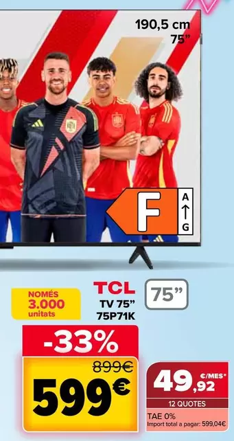 TCL - TV 75\75P71K