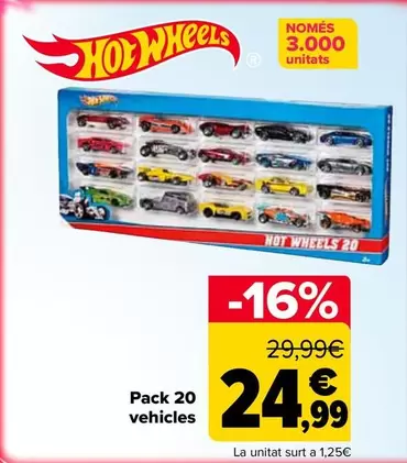 Hot Wheels - Pack 20 Vehículos