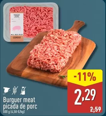 Burguer Meat Picada De Porc