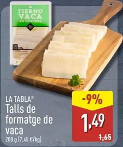 La Tabla - Talls De Formatge De Vaca