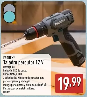 Ferrex - Taladro Percutor 12 V