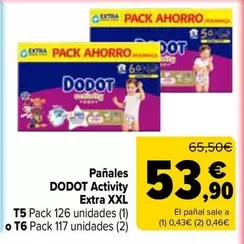 Dodot - Panales Activity Extra Xxl 