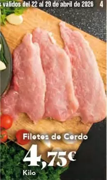 Abril - Filetes De Cerdo