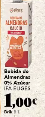Ifa Eliges - Bebida De Almendras 0% Azucar