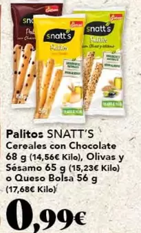 snatt's - Palitos Cereales Con Chocolate