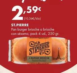 St.Pierre - Pan Burger Brioche O Brioche Con Sesamo