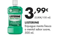 Listerine - Enjuague Menta Fresca O Mentol Sabor Suave