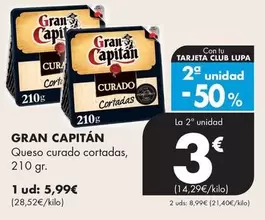 Gran Capitán - Queso Curado Cortadas