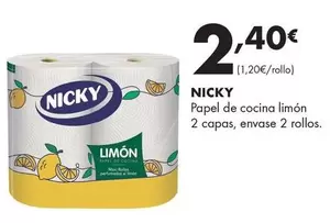 Nicky - Papel De Cocina Limon 2 Capas