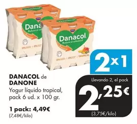Danone - Danacol Yogur Líquido Tropical