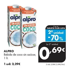 Alpro - Bebida De Coco Sin Azucar