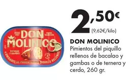 Don Molinico - Pimientos Del Piquillo Rellenos De Bacalao Y Gambas O De Ternera Y Cerdo