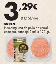 Coren - Hamburguesa De Pollo De Corral Campero
