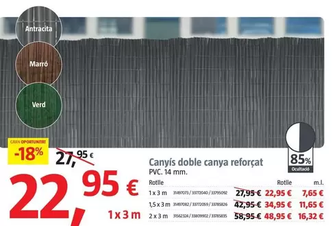 Cañizo Doble Caña Reforzado