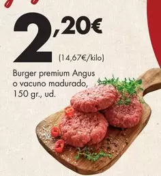 Burger Premium Angus O Vacuno Madurado