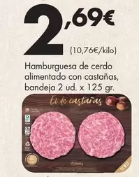 Hamburguesa De Cerdo Alimentado Con Castañas 