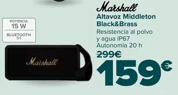 Marshall - Altavoz Middleton Black&Brass
