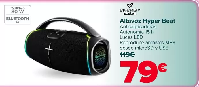Energy Sistem - Altavoz Hyper Beat