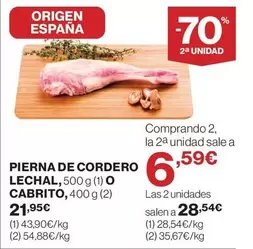 origen - Pierna De Cordero Lechal, O Cabrito