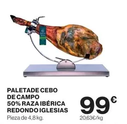 Redondo - Paletade Cebo De Campo 50% Raza Iberica  Iglesias
