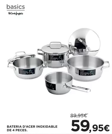 El Corte Inglés - Bateria D'Acer Inoxidable De 4 Peces