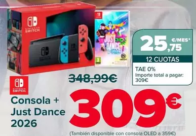 Nintendo SWITCH - Consola + Just Dance 2026