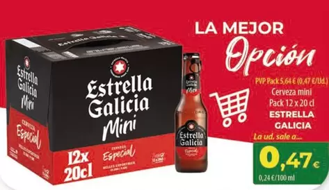 Estrella Galicia - Cerveza Mini Pack 12,20 Cl