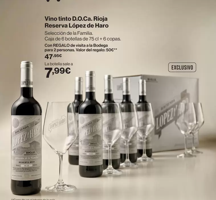 Vino Tinto D.o.ca. Rioja Reserva Lopez De Haro