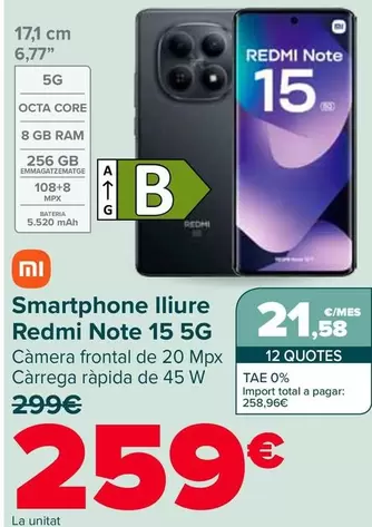 Xiaomi - Smartphone Libre Redmi Note 15 5G