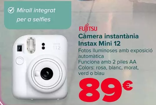 Fujitsu - Cámara Instantánea Instax Mini 12