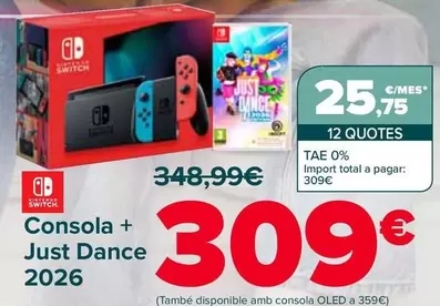 Nintendo SWITCH - Consola + Just Dance 2026