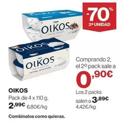 OIKOS - Pack De 4 X 110 G