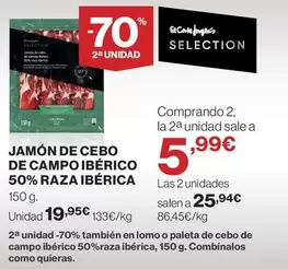 El Corte Inglés - Jamón De Cebo De Campo Ibérico 50% Raza Ibérica