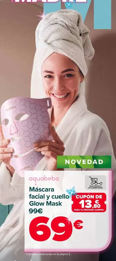 Aquabeba - Mascara Facial Y Cuello Glow Mask