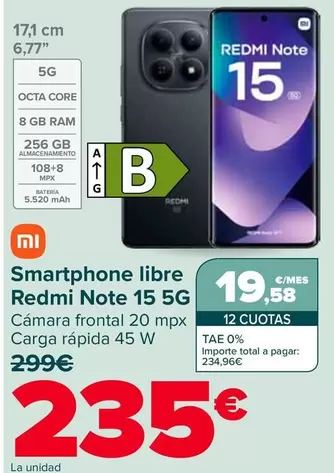 Xiaomi - Smartphone Libre Redmi Note 15 5G