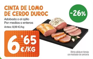 duroc - Cinta De Lomo De Cerdo Duroc