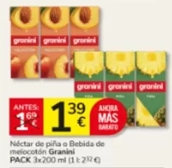 Granini - Néctar De Piña O Bebida De Melocoton