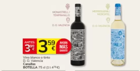 Canasta - Vino Blanco O Tinto D.o. Valencia