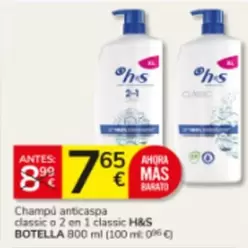 h&s - Champu Anticaspa Classic O 2 En 1 Classic