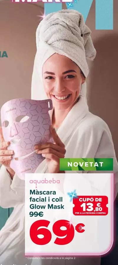 Aquabeba - Mascara Facial Y Cuello Glow Mask