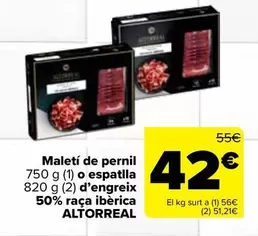 Altorreal - Maletín De Jamón O Paleta De Cebo 50% Raza Ibérica