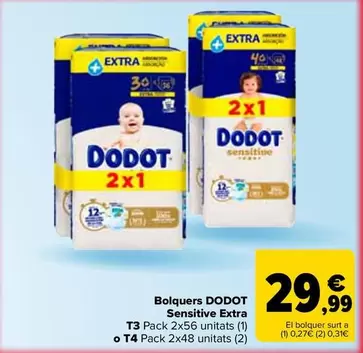 Dodot - Panales Sensitive Extra 