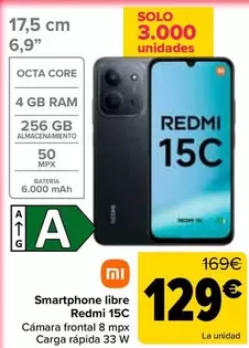 Xiaomi - Smartphone Libre Redmi 15C