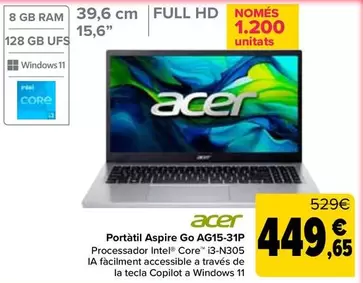 Acer - Portatil Go AG15-31P