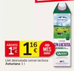 La Asturiana - Llet Desnatada Sense Lactosa